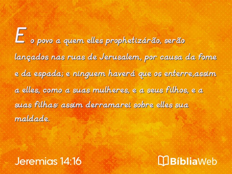 Jeremias 14:16 em imagem para compartilhar
