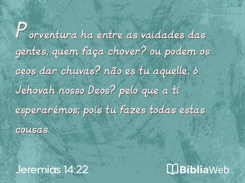 Jeremias 14:22 em imagem para compartilhar