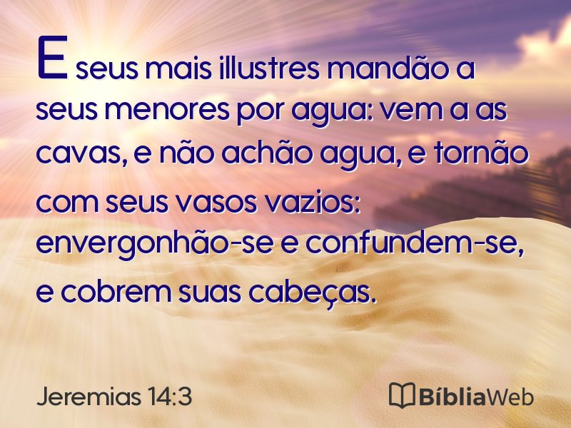 Jeremias 14:3 em imagem para compartilhar