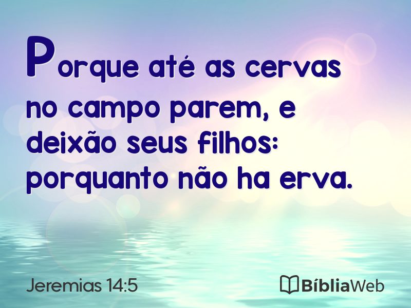 Jeremias 14:5 em imagem para compartilhar