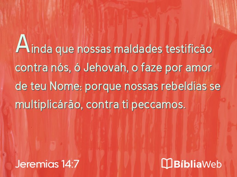 Jeremias 14:7 em imagem para compartilhar