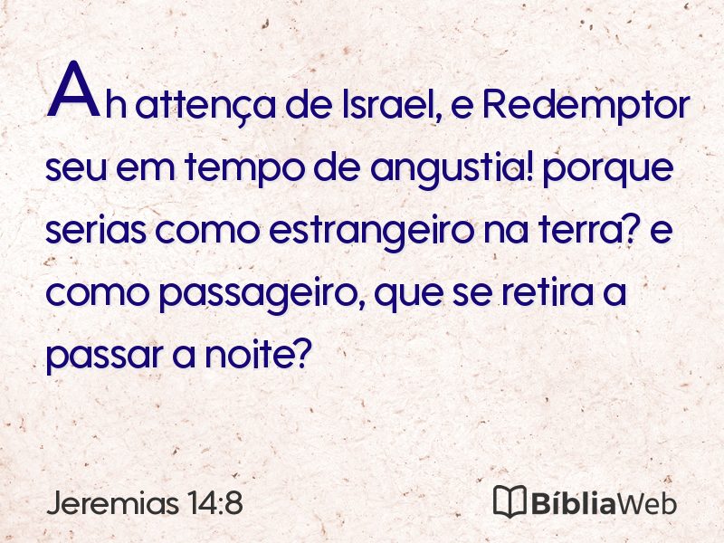 Jeremias 14:8 em imagem para compartilhar