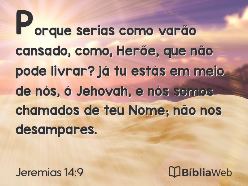 Jeremias 14:9 em imagem para compartilhar