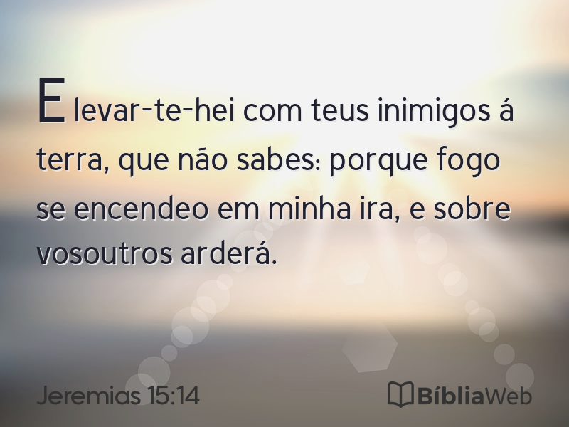 Jeremias 15:14 em imagem para compartilhar