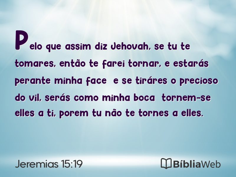 Jeremias 15:19 em imagem para compartilhar