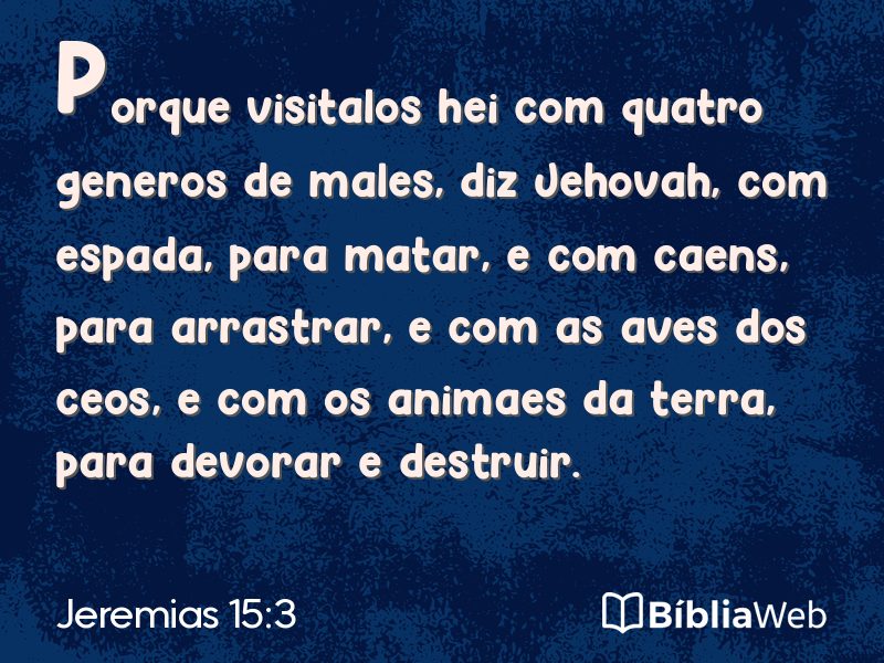 Jeremias 15:3 em imagem para compartilhar