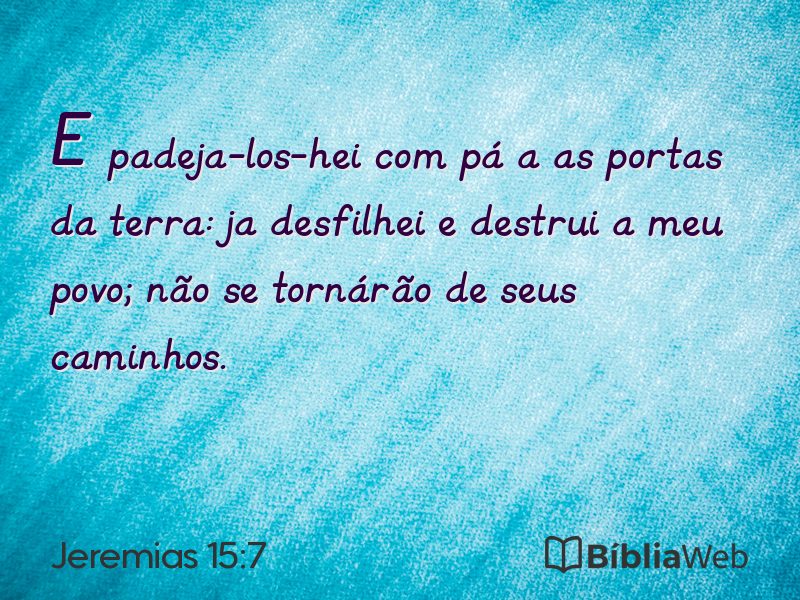 Jeremias 15:7 em imagem para compartilhar