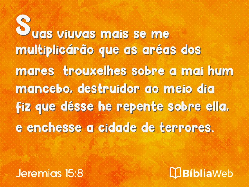 Jeremias 15:8 em imagem para compartilhar