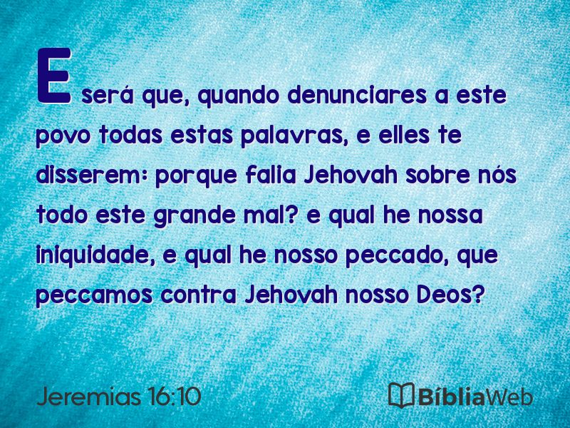 Jeremias 16:10 em imagem para compartilhar