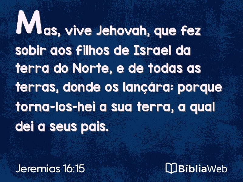 Jeremias 16:15 em imagem para compartilhar