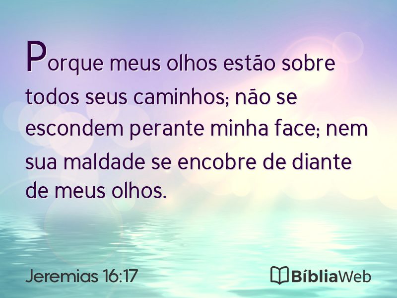 Jeremias 16:17 em imagem para compartilhar