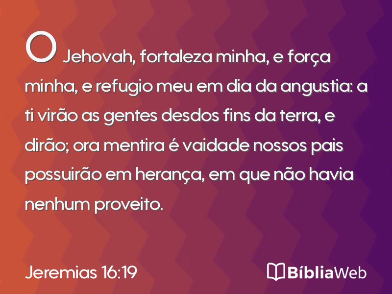Jeremias 16:19 em imagem para compartilhar
