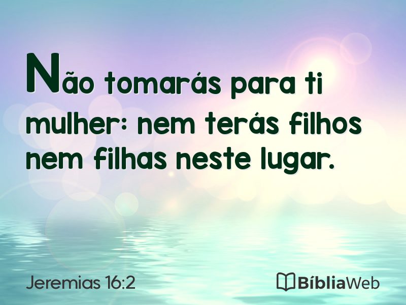 Jeremias 16:2 em imagem para compartilhar