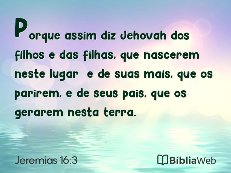 Jeremias 16:3 em imagem para compartilhar