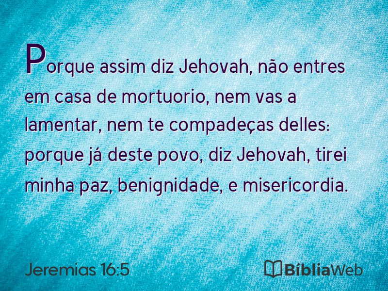 Jeremias 16:5 em imagem para compartilhar