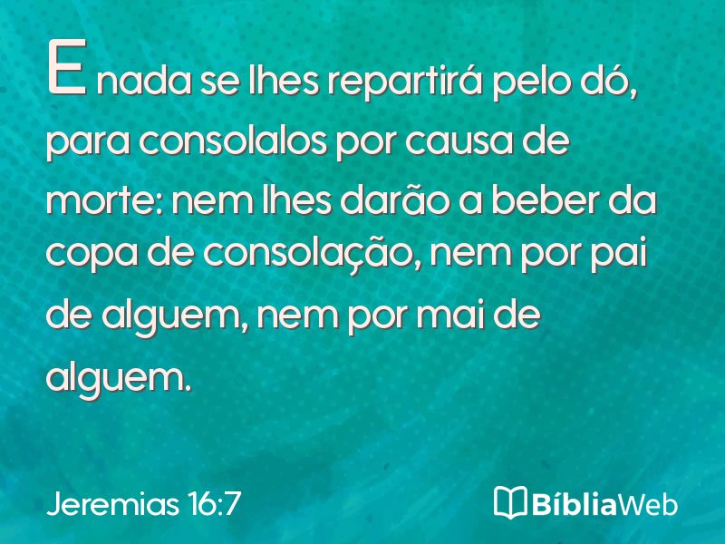 Jeremias 16:7 em imagem para compartilhar