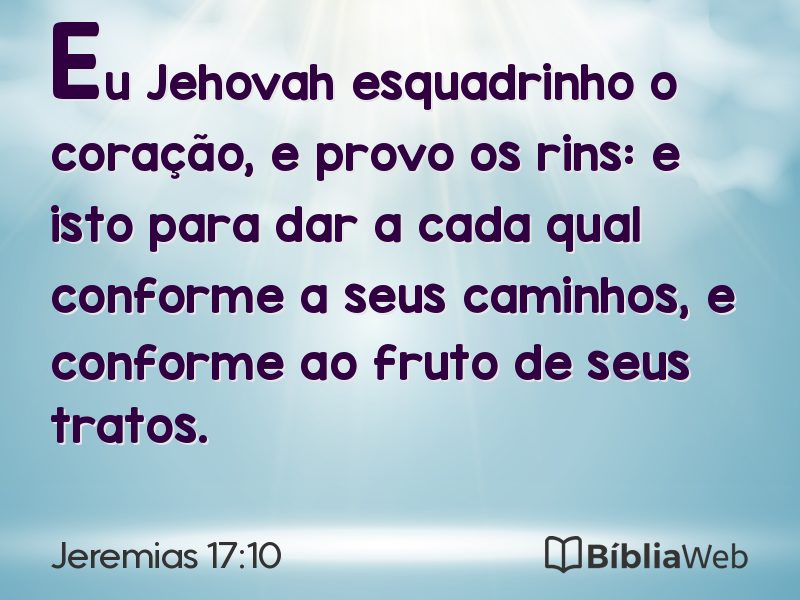 Jeremias 17:10 em imagem para compartilhar