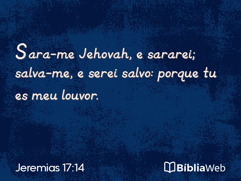 Jeremias 17:14 em imagem para compartilhar