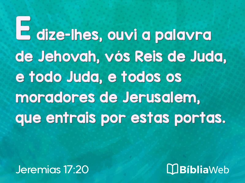Jeremias 17:20 em imagem para compartilhar