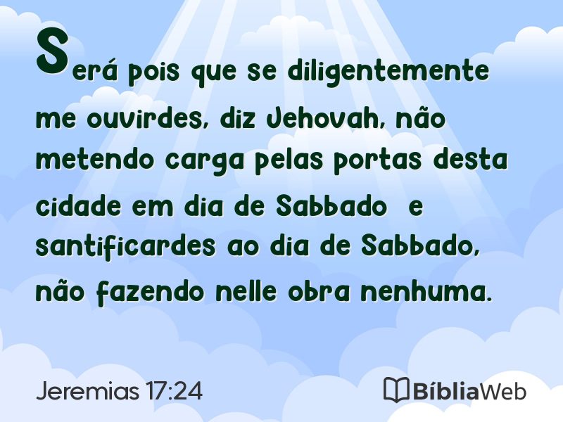 Jeremias 17:24 em imagem para compartilhar