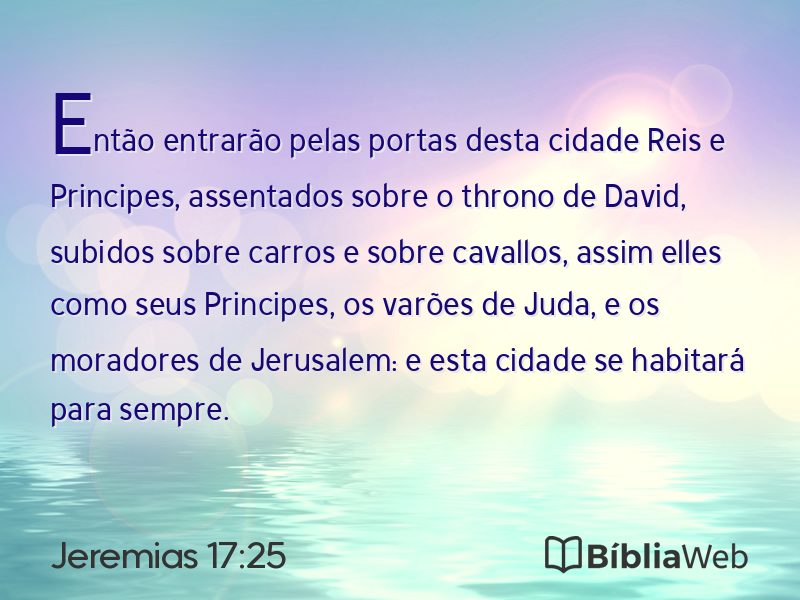 Jeremias 17:25 em imagem para compartilhar