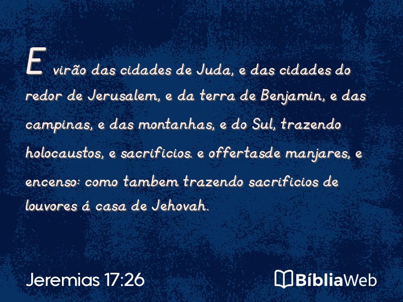 Jeremias 17:26 em imagem para compartilhar