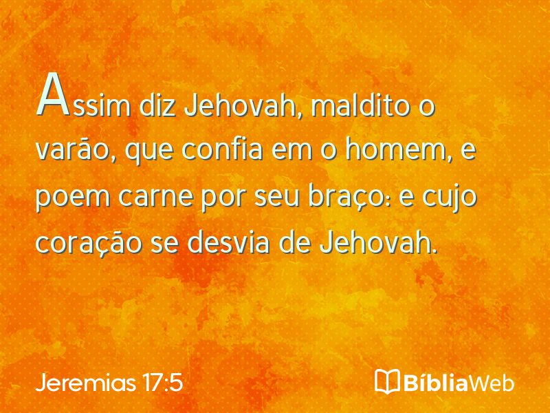 Jeremias 17:5 em imagem para compartilhar