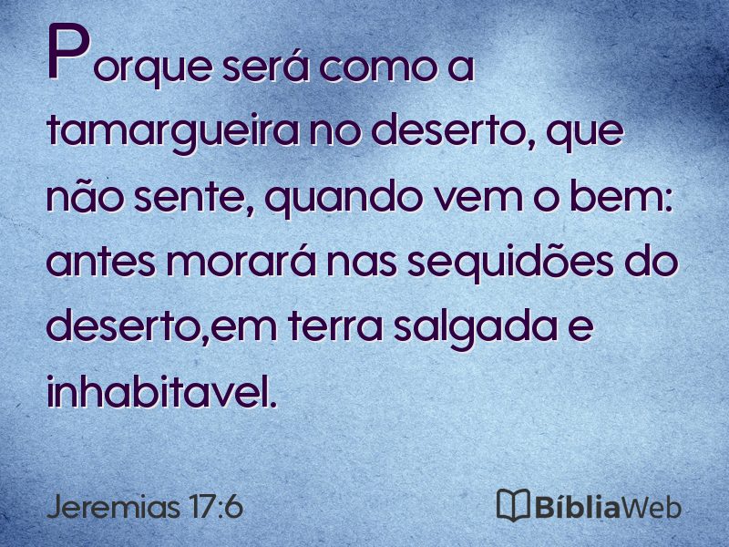 Jeremias 17:6 em imagem para compartilhar