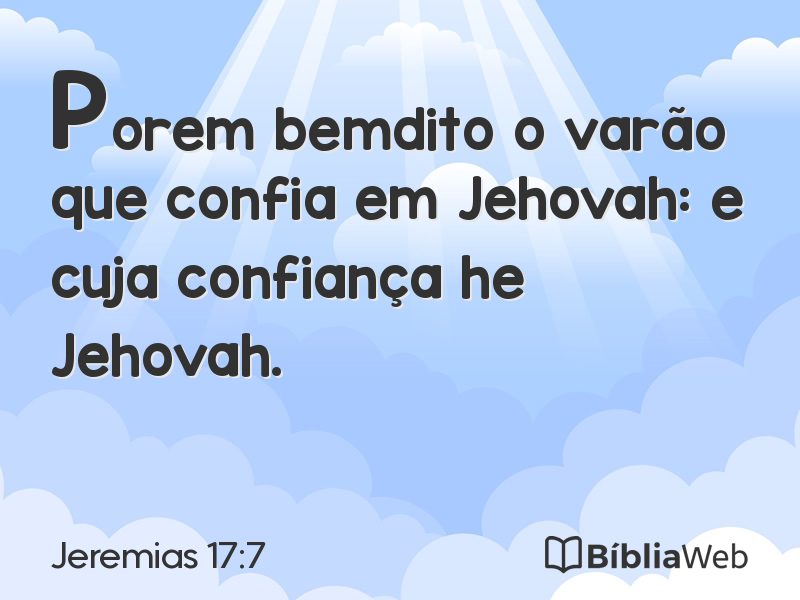 Jeremias 17:7 em imagem para compartilhar