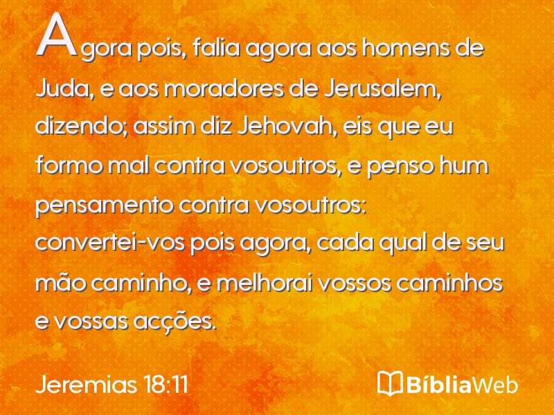 Jeremias 18:11 em imagem para compartilhar