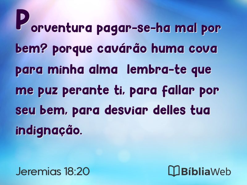 Jeremias 18:20 em imagem para compartilhar
