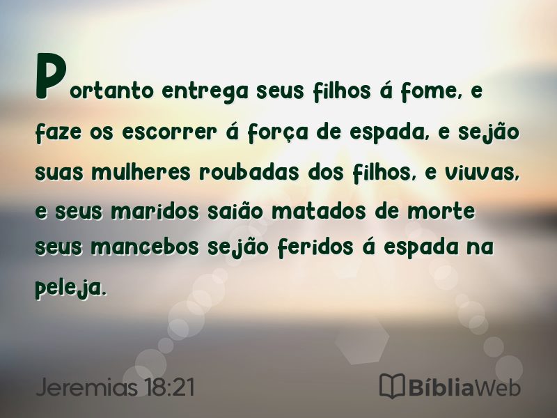 Jeremias 18:21 em imagem para compartilhar
