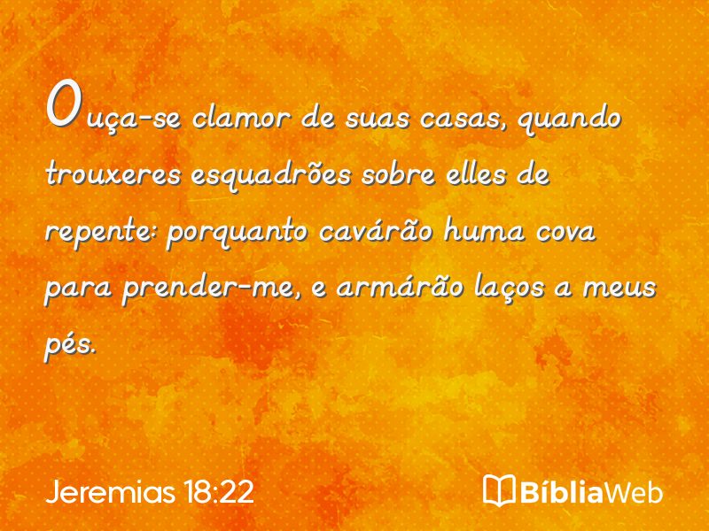 Jeremias 18:22 em imagem para compartilhar