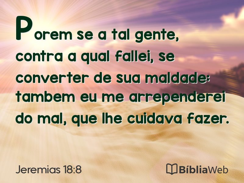 Jeremias 18:8 em imagem para compartilhar