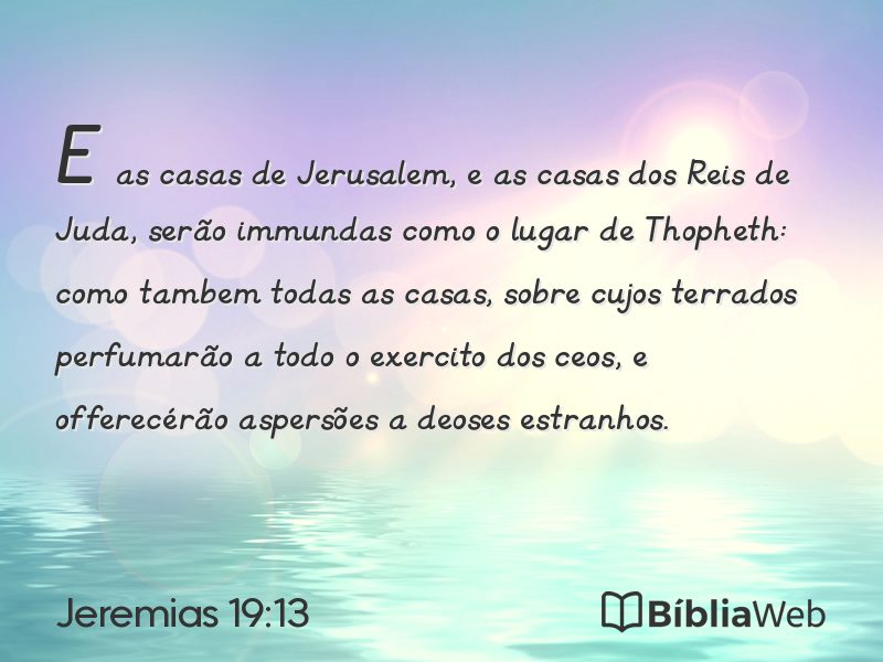 Jeremias 19:13 em imagem para compartilhar