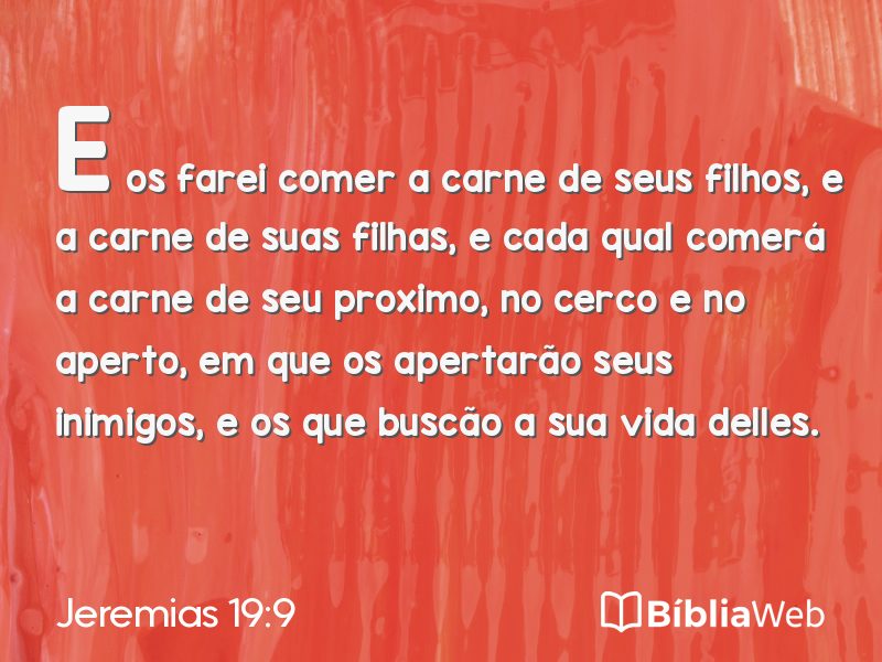 Jeremias 19:9 em imagem para compartilhar