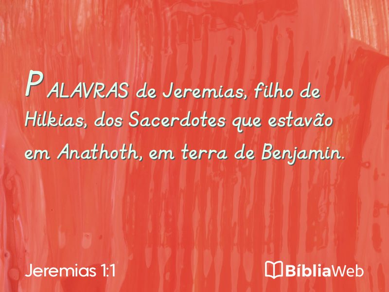 Jeremias 1:1 em imagem para compartilhar