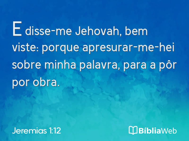 Jeremias 1:12 em imagem para compartilhar