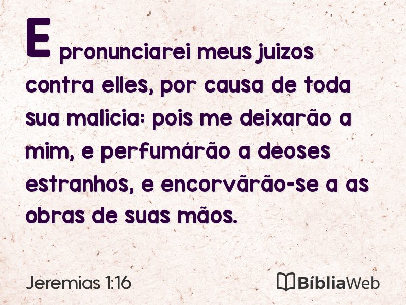 Jeremias 1:16 em imagem para compartilhar