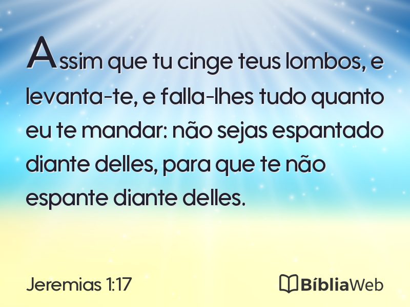 Jeremias 1:17 em imagem para compartilhar