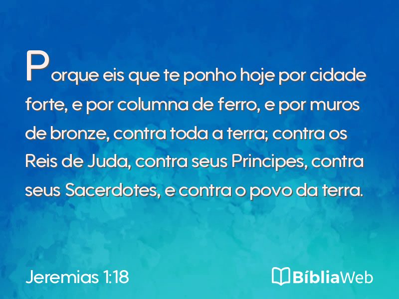 Jeremias 1:18 em imagem para compartilhar