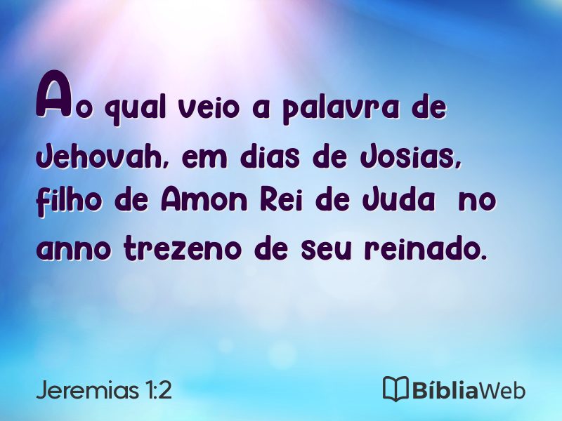 Jeremias 1:2 em imagem para compartilhar