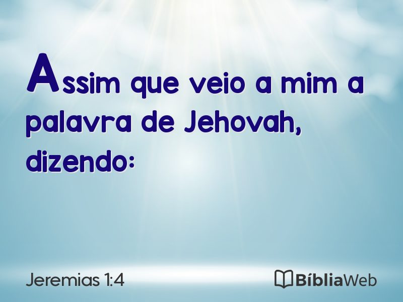 Jeremias 1:4 em imagem para compartilhar