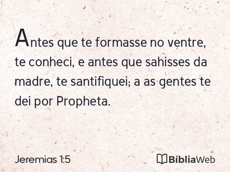 Jeremias 1:5 em imagem para compartilhar
