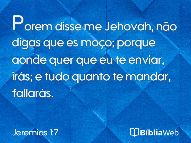 Jeremias 1:7 em imagem para compartilhar