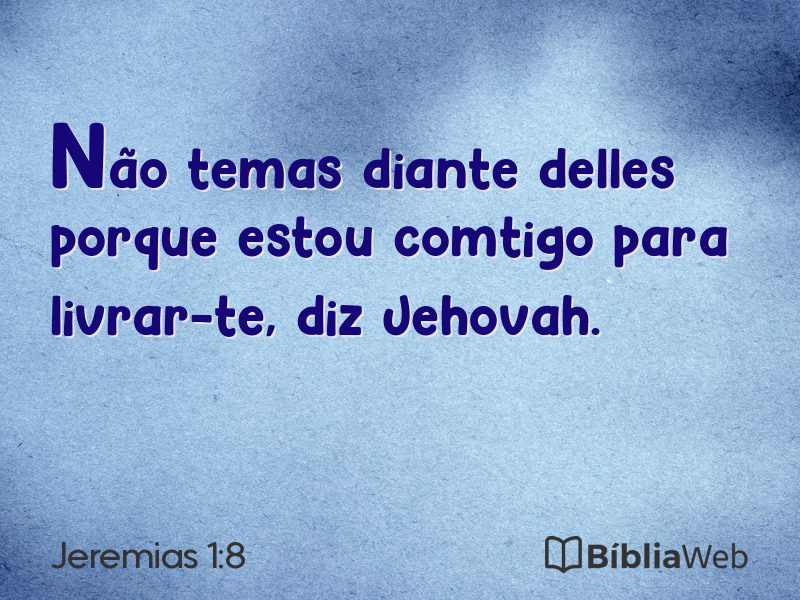 Jeremias 1:8 em imagem para compartilhar