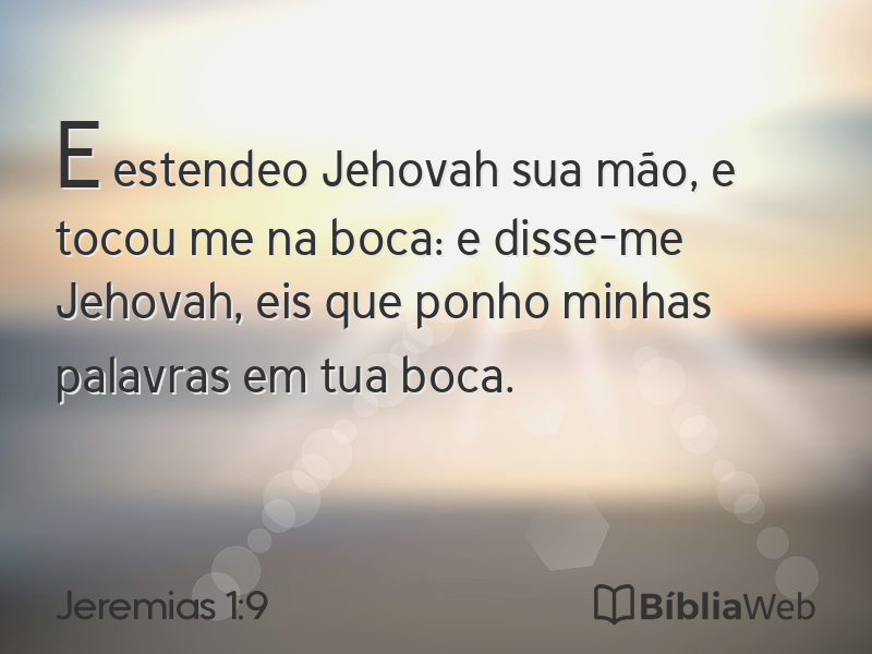 Jeremias 1:9 em imagem para compartilhar