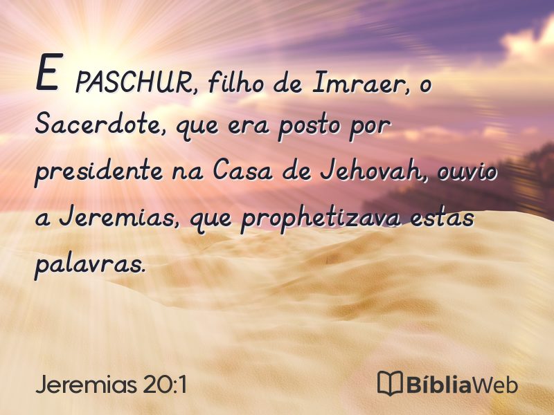 Jeremias 20:1 em imagem para compartilhar
