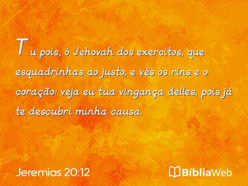 Jeremias 20:12 em imagem para compartilhar