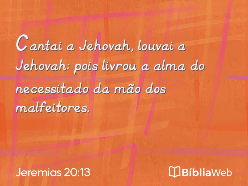 Jeremias 20:13 em imagem para compartilhar